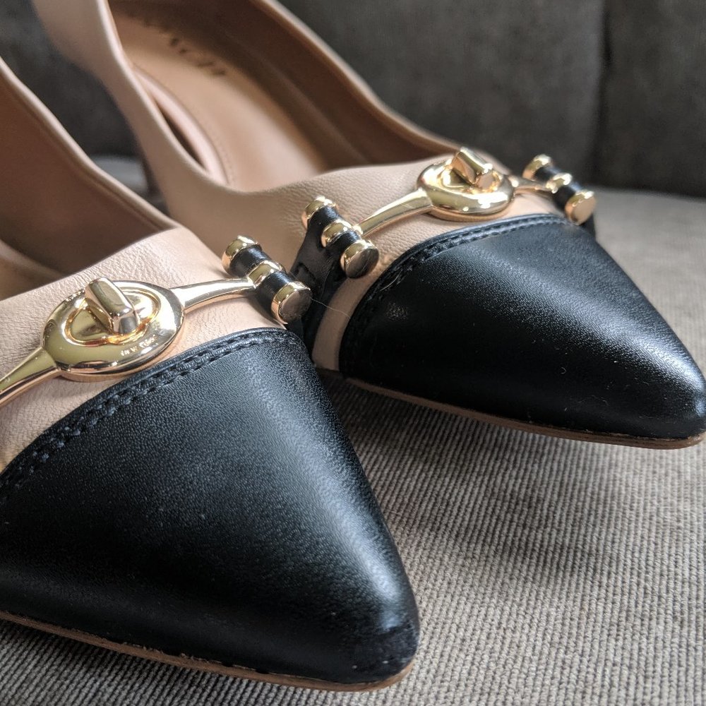 Womens Coach Lauri Silky Nap Beechwood/Blck Heels - Picture 6 of 8